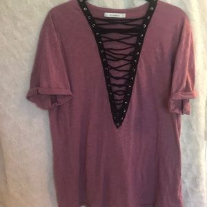 Dreamers Lace Up Tee